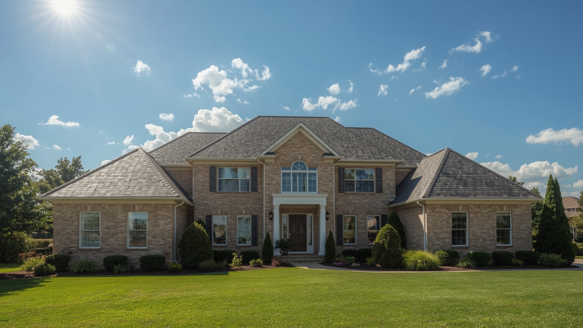 Modern suburban home with standing seam metal roof increasing curb appeal and resale value